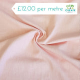 Linen in Plain Rose Pink (Washed)