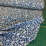 Lyocell Daisy Lilac Mini on Blue