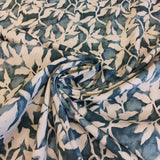 Cotton Lawn Leafy Petite in Denim