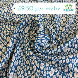 Lyocell Daisy Lilac Mini on Blue
