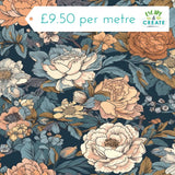 Cotton Florals in Denims & Browns