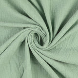 Double Gauze Dobby in Plain Soft Green 100% Cotton