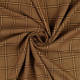 Viscose Twill Yarn Dyed Check in Black & Tan