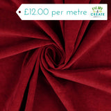 Velvet (with Stretch) in Dark Red (Cotton)