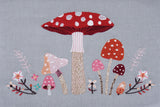 Sewing Basket Embroidered Woodland/Toadstool