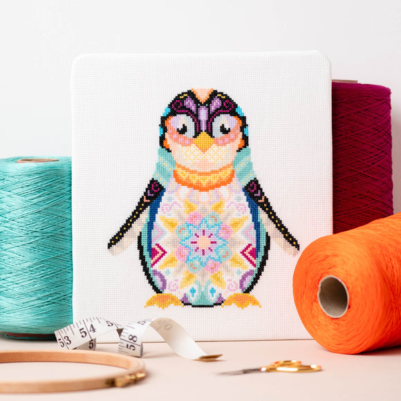 Cross Stitch Kit - Mandala Penguin by Meloca Designs