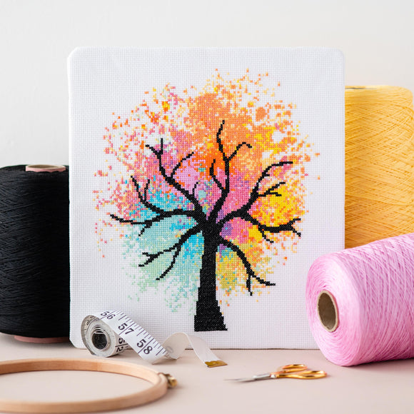 Cross Stitch Kit - Watercolour Tree by Meloca Designs