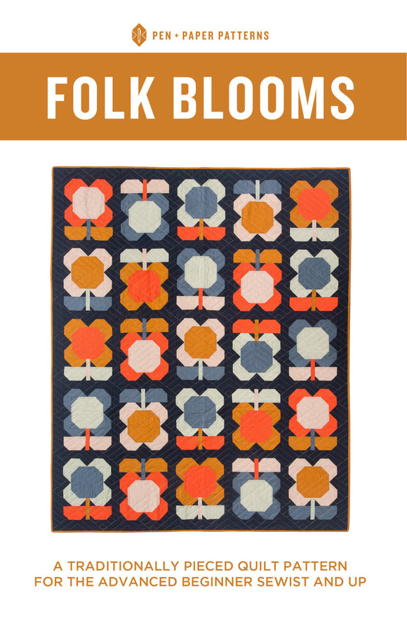 Pen & Paper Folk Blooms Quilt Pattern