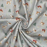 Cotton (Panama Canvas) Winter Deers