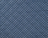 Pre-Quilted Fabric in Navy with Polka Dots