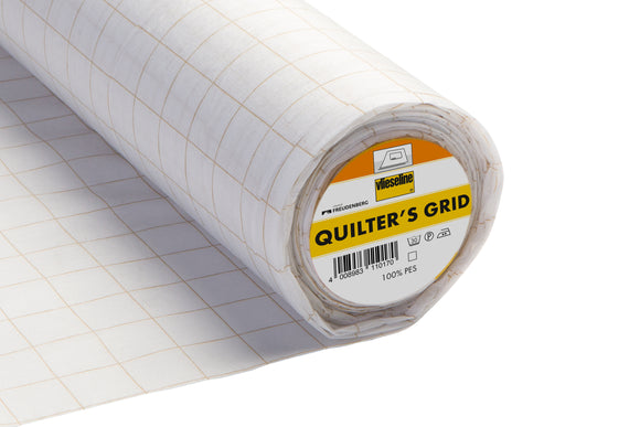 Quilter's Grid Interlining (Iron-On) White 90cm wide Vilene