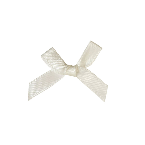 Ribbon Bow 7mm in Antique White