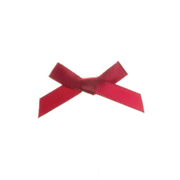 Ribbon Bow 7mm in Wine Red
