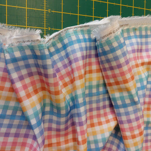 Viscose Rainbow Gingham by Crafty Pie