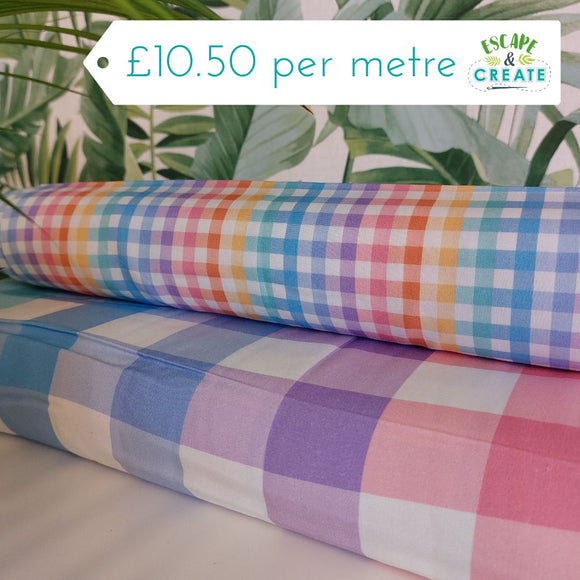 Viscose Rainbow Gingham by Crafty Pie