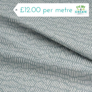 Cotton Blend (Jacquard) Rainfall in Duck Egg Blue)