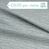 Cotton Blend (Jacquard) Rainfall in Duck Egg Blue)