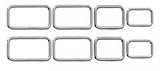 Rectangle Rings 38mm Silver