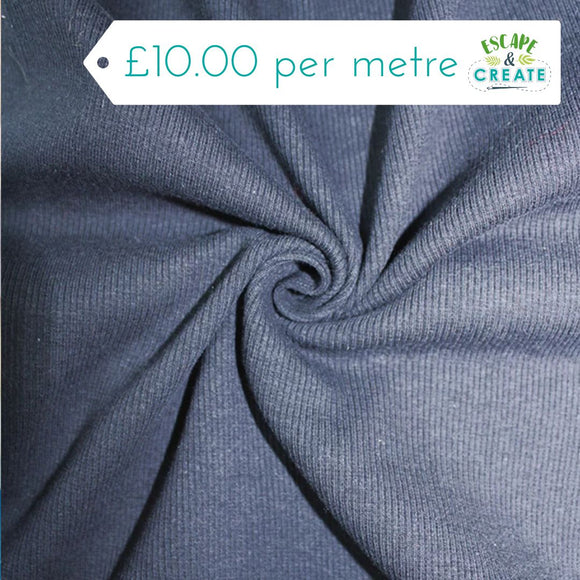 Ribbing in Plain Navy (Tubular)