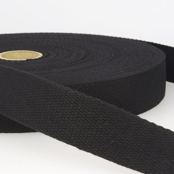 Webbing Tape 40mm (Cotton) in Black