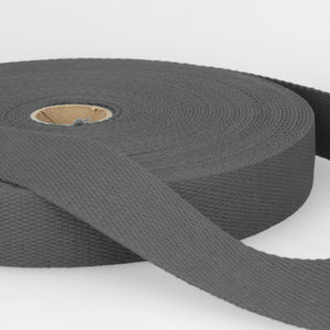Webbing Tape 40mm (Cotton) in Grey Black