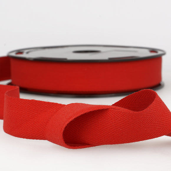 Webbing Tape 25mm (Cotton Twill) in Red