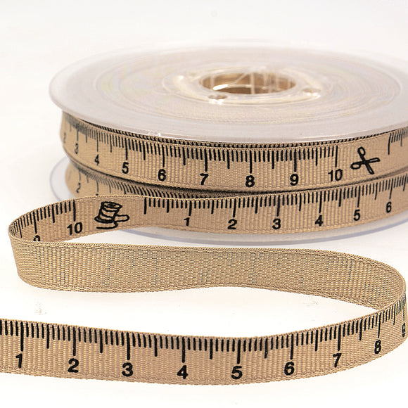 Ribbon 10mm Tape Measure on Beige