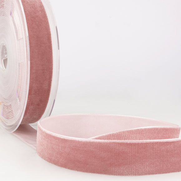 Ribbon Velvet 16mm Col 077 Antique PInk