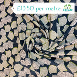 Cotton Lawn (Pima) Delicate Shells on Navy