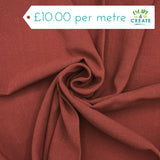 Linen Viscose (Stone Washed) in Plain Chestnut