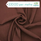 Linen Viscose (Stone Washed) in Plain Brown