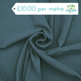 Linen Viscose (Stone Washed) in Plain Teal