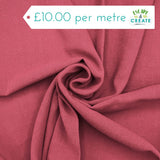 Linen Viscose (Stone Washed) in Plain Rose Pink
