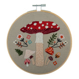 Embroidery Kit with Hoop - Toadstool