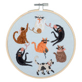 Embroidery Kit with Hoop - Cats