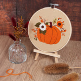 Embroidery Kit with Hoop - Pumpkin
