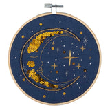 Embroidery Kit with Hoop - Moon