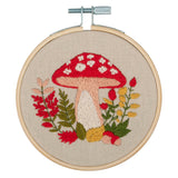 Embroidery Kit with Hoop - Autumm Toadstool
