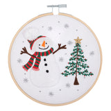 Embroidery Kit with Hoop - Snowman