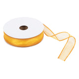 Ribbon 25mm Wire Edged Organza in Gold