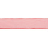 Ribbon 25mm Wire Edged Organza in Red