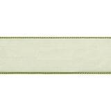 Ribbon 25mm Wire Edged Organza in Green