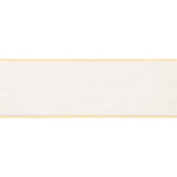 Ribbon 63mm Wire Edged Organza in Light Gold (25m full reel)
