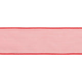 Ribbon 63mm Wire Edged Organza in Red (25m full reel)