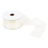 Ribbon 63mm Wire Edged Organza in Silver (25m full reel)