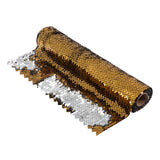 Sequin Fabric Rolls in Gold/Silver Flip (2m x 28cm)