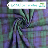 REMNANT Tartan Blackwatch (Poly/Viscose) 140cm wide x 195cm  length