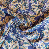 Tencel Purple Tree Floral on Royal