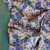 Tencel Purple Tree Floral on Royal
