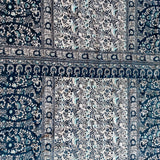 Viscose Checkerboard Floral in Blues